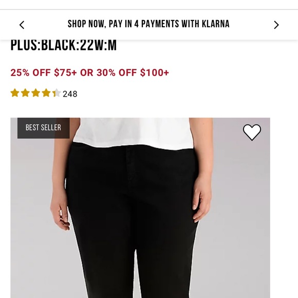 Lee new mid rise plus Sz 22w medium jeans black 30” inseam - Picture 2 of 12